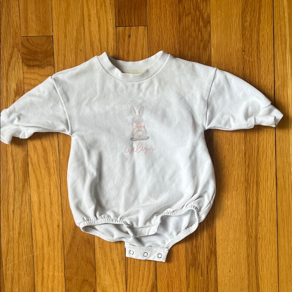 🚨Caden Lane🚨 White Bunny “evelyn” Bodysuit